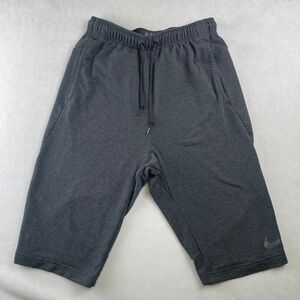 Nike Dri Fit Athletic Shorts Charcoal Gray Mens S Tapered Fleece Stretch Workout